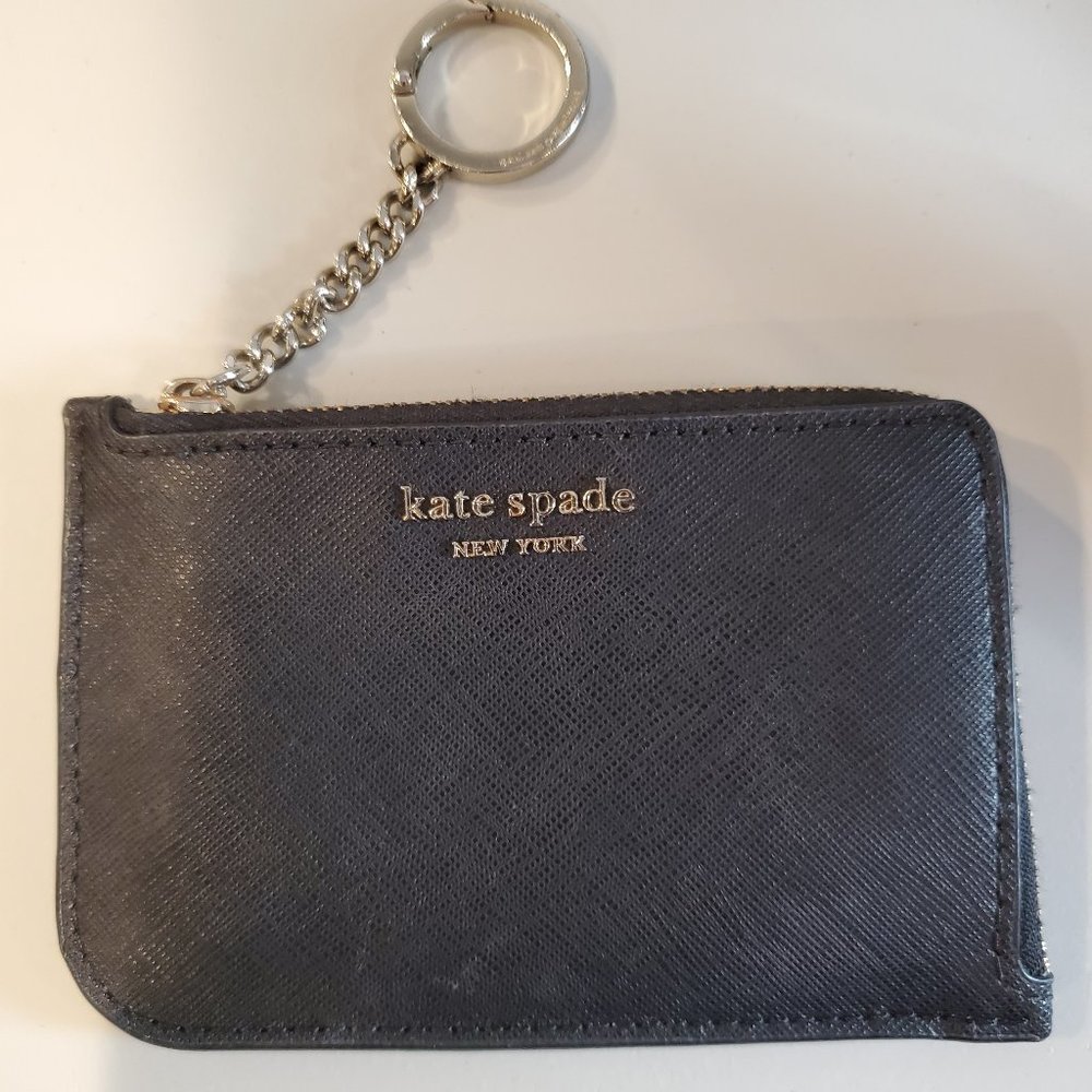 Kate Spade Gray Wallet with Silver Chain